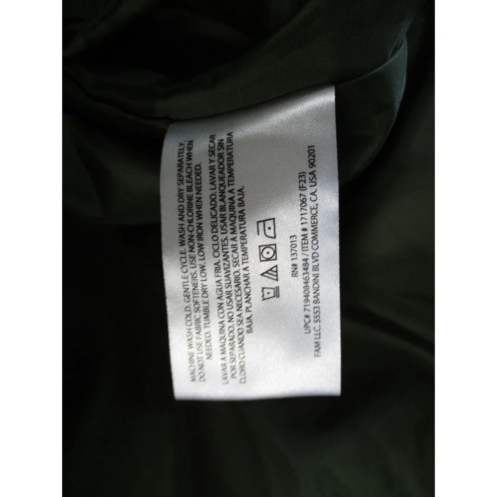 Banana Republic Bomber Jacket Mens 2XL Olive Green Full Zip Lightweight Utility